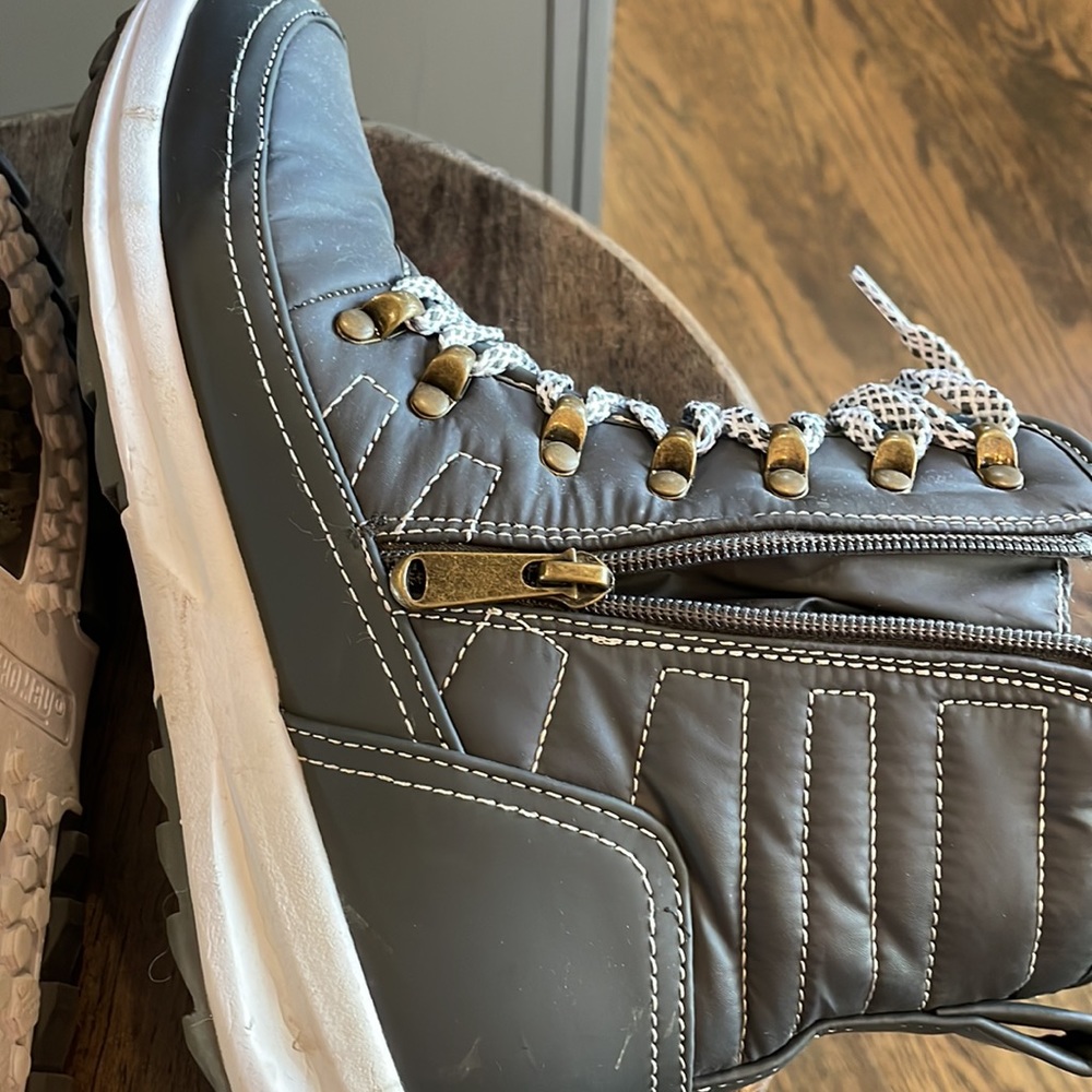 Khombu Waterproof Lace-up Ankle Boots Gray - Picture 5 of 10